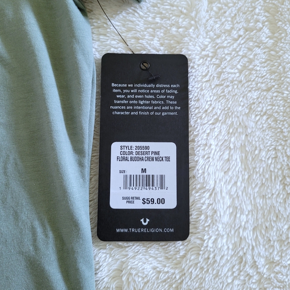 True Religion🙏 Buddha☸️ With Lotus Flower Graphic Tee👕 - NWT - Picture 12 of 12